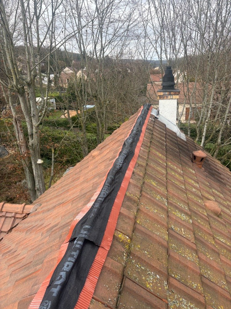 Rénovation du faîtage avec closoir ventilé